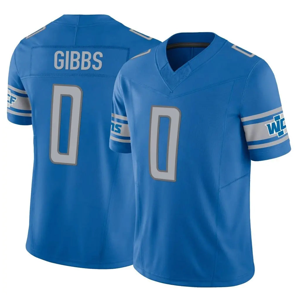 D.Lions #0 Jahmyr Gibbs Player Blue Vapor F.U.S.E. Limited Home Game STECN Stitched Jerseys