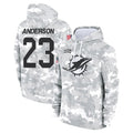 M.Dolphins #23 Zayne Anderson Player Arctic Camo Salute to Service Hoodies Limited Game STECN Stitched Jerseys
