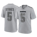 LV.Raiders #5 Eric Stokes Player Gray Atmosphere Fashion Limited Game STECN Stitched Jerseys