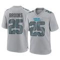 C.Panthers #25 Jonathon Brooks Player Gray Atmosphere Fashion Game STECN Stitched Jerseys