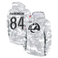 LA.Rams #84 Colby Parkinson Player Arctic Camo Salute to Service Hoodies Limited Game STECN Stitched Jerseys