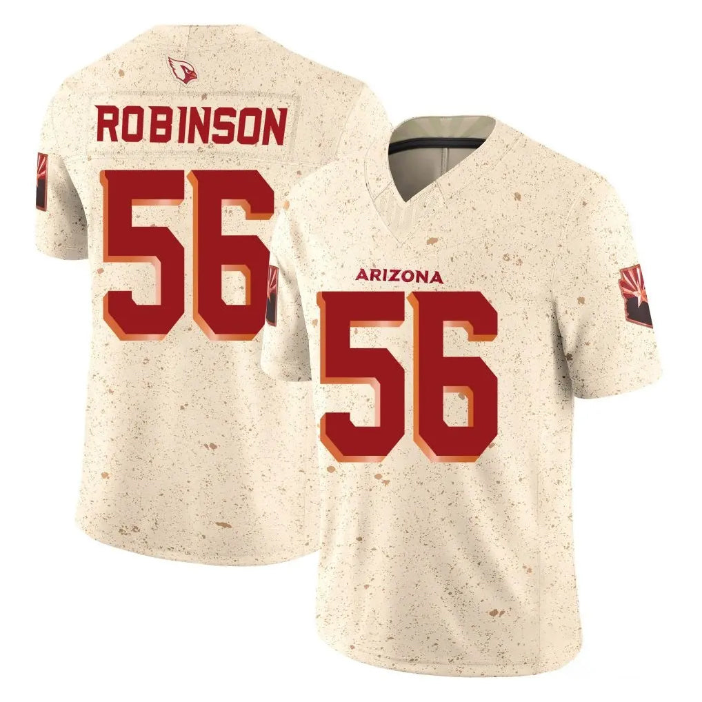 A.Cardinals #56 Darius Robinson Player Cream Rivalries Collection Vapor Limited Home Game STECN Stitched Jerseys
