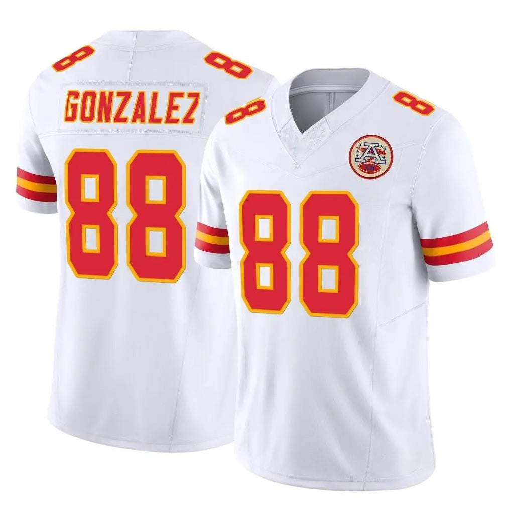 KC.Chiefs #88 Tony Gonzalez Player White Limited Vapor F.U.S.E. Home Game STECN Stitched Jerseys
