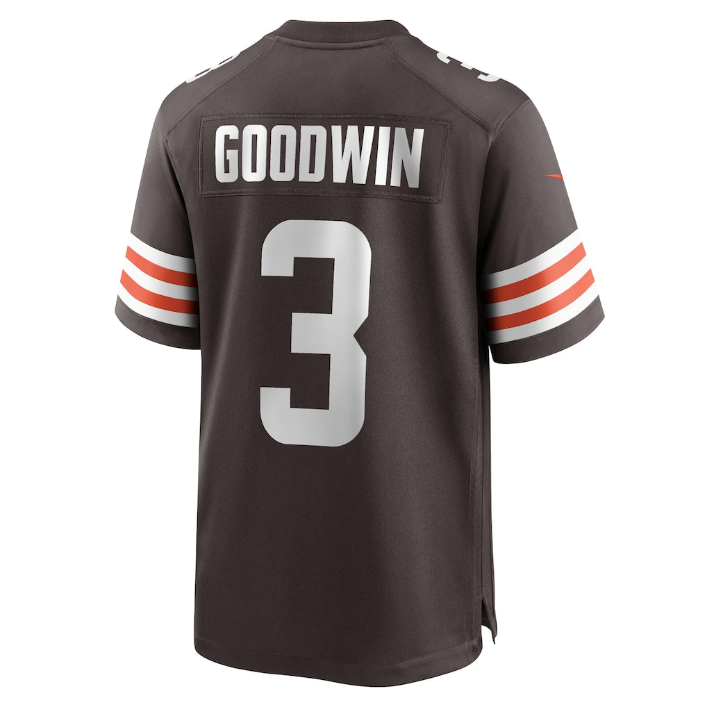 STECN C.Browns #3 Marquise Goodwin Brown Team Game Jersey