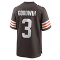 STECN C.Browns #3 Marquise Goodwin Brown Team Game Jersey