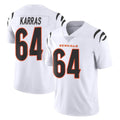 C.Bengals #64 Ted Karras Player White Vapor Untouchable Limited Home Game STECN Stitched Jerseys