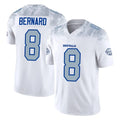 B.Bills #8 Terrel Bernard Player White Rivalries Collection Limited Game STECN Stitched Jerseys