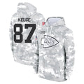 KC.Chiefs #87 Travis Kelce Player Arctic Camo Salute to Service Hoodies Limited Game STECN Stitched Jerseys