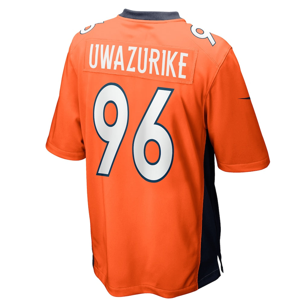 STECN D.Broncos #96 Eyioma Uwazurike Orange Game Player Jersey