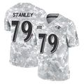 B.Ravens #79 Ronnie Stanley Player Arctic Camo Salute to Service Limited STECN Stitched Jerseys