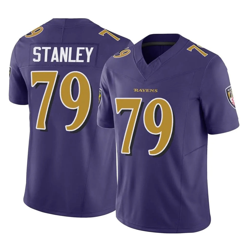 B.Ravens #79 Ronnie Stanley Player Purple Vapor F.U.S.E. Limited STECN Stitched Jerseys