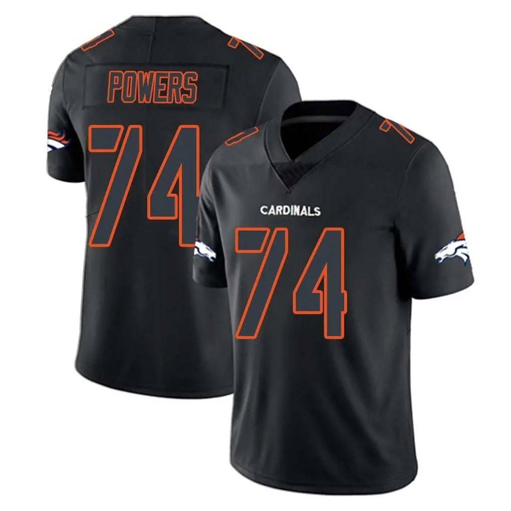 D.Broncos #74 Ben Powers Player Black Impact Limited Game STECN Stitched Jerseys