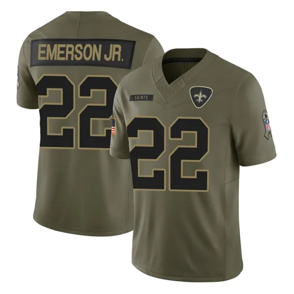 NO.Saints #22 Martin Emerson Jr. Player Olive 2025 Salute To Service Limited STECN Stitched Jerseys