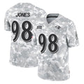 B.Ravens #98 Travis Jones Player Arctic Camo Salute to Service Limited STECN Stitched Jerseys