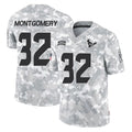 H.Texans #32 David Montgomery Player Arctic Camo Salute To Service Limited Game STECN Stitched Jerseys