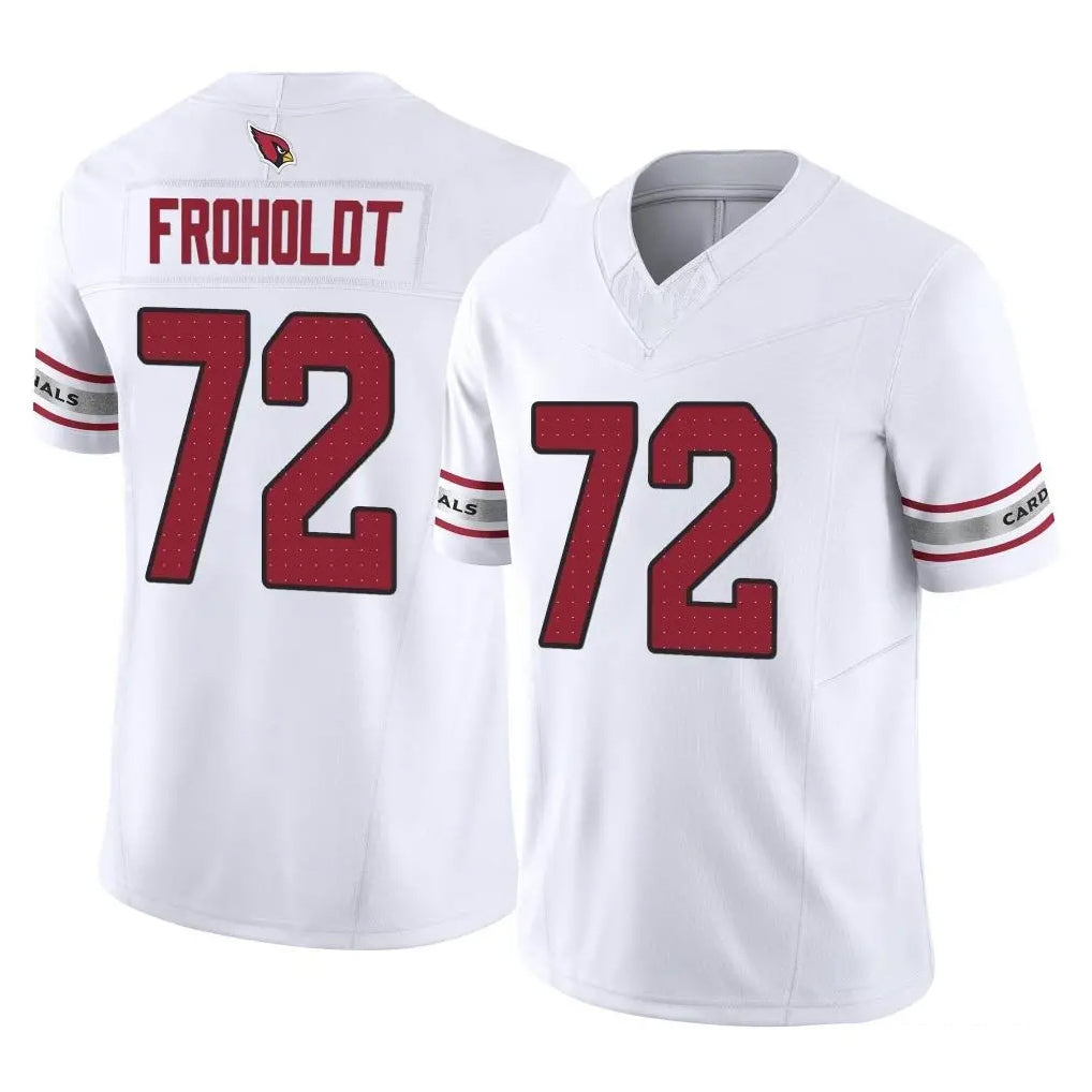 A.Cardinals #72 Hjalte Froholdt Player White Vapor F.U.S.E. Limited Home Game STECN Stitched Jerseys