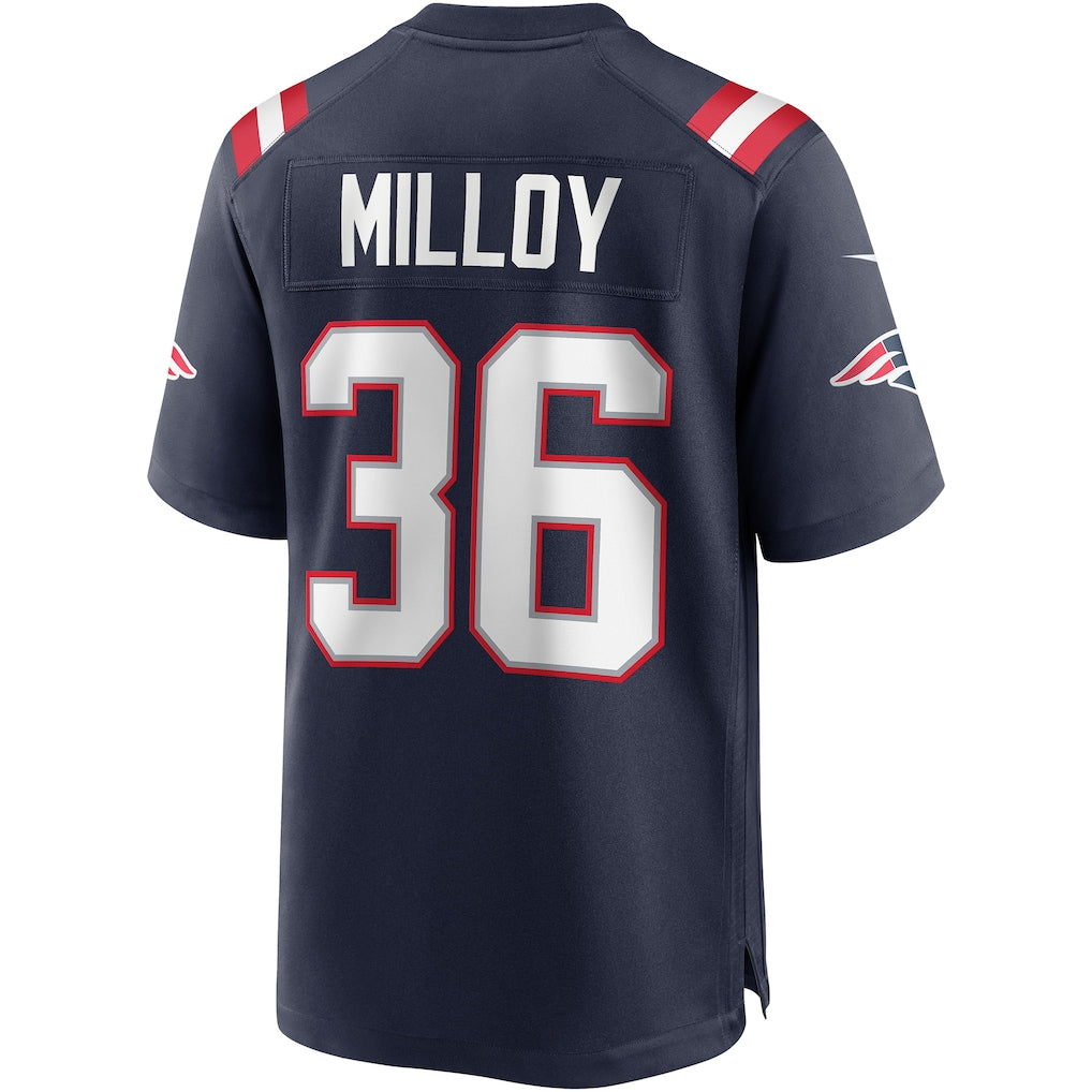 STECN NE.Patriots #36 Lawyer Milloy Navy Game Retired Player Jersey