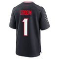 STECN H.Texans #1 Groom Navy Game Jersey