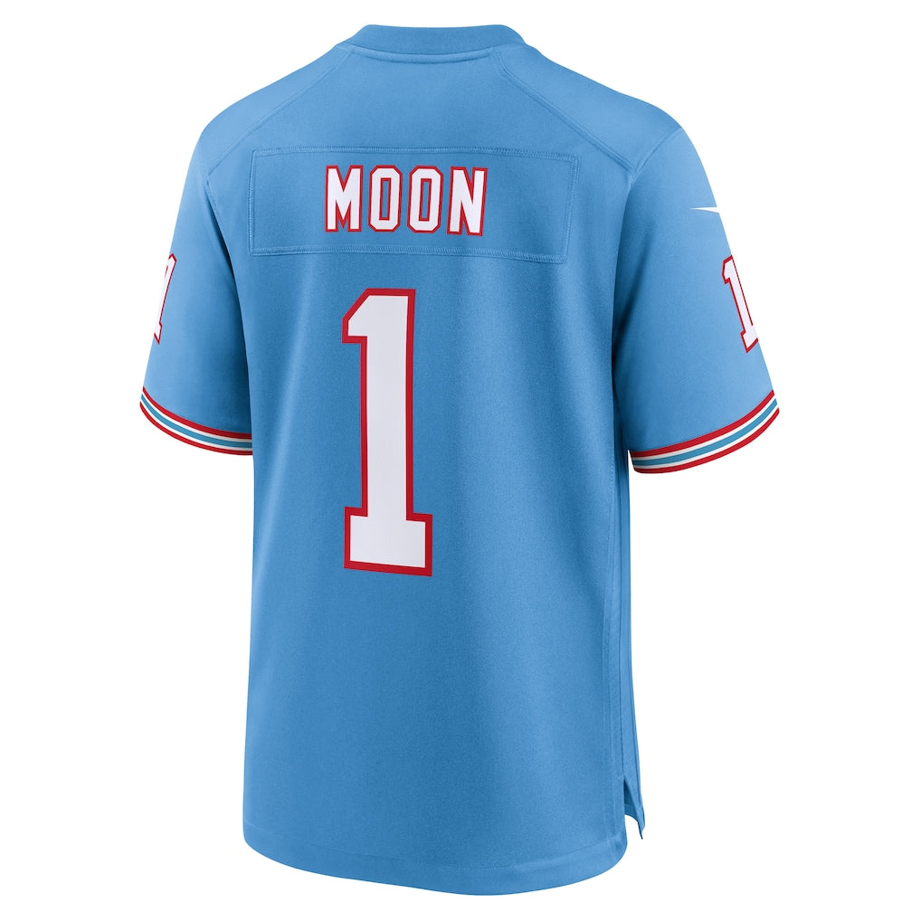 STECN T.Titans #1 Warren Moon Light Blue Retired Player Alternate Game Jersey