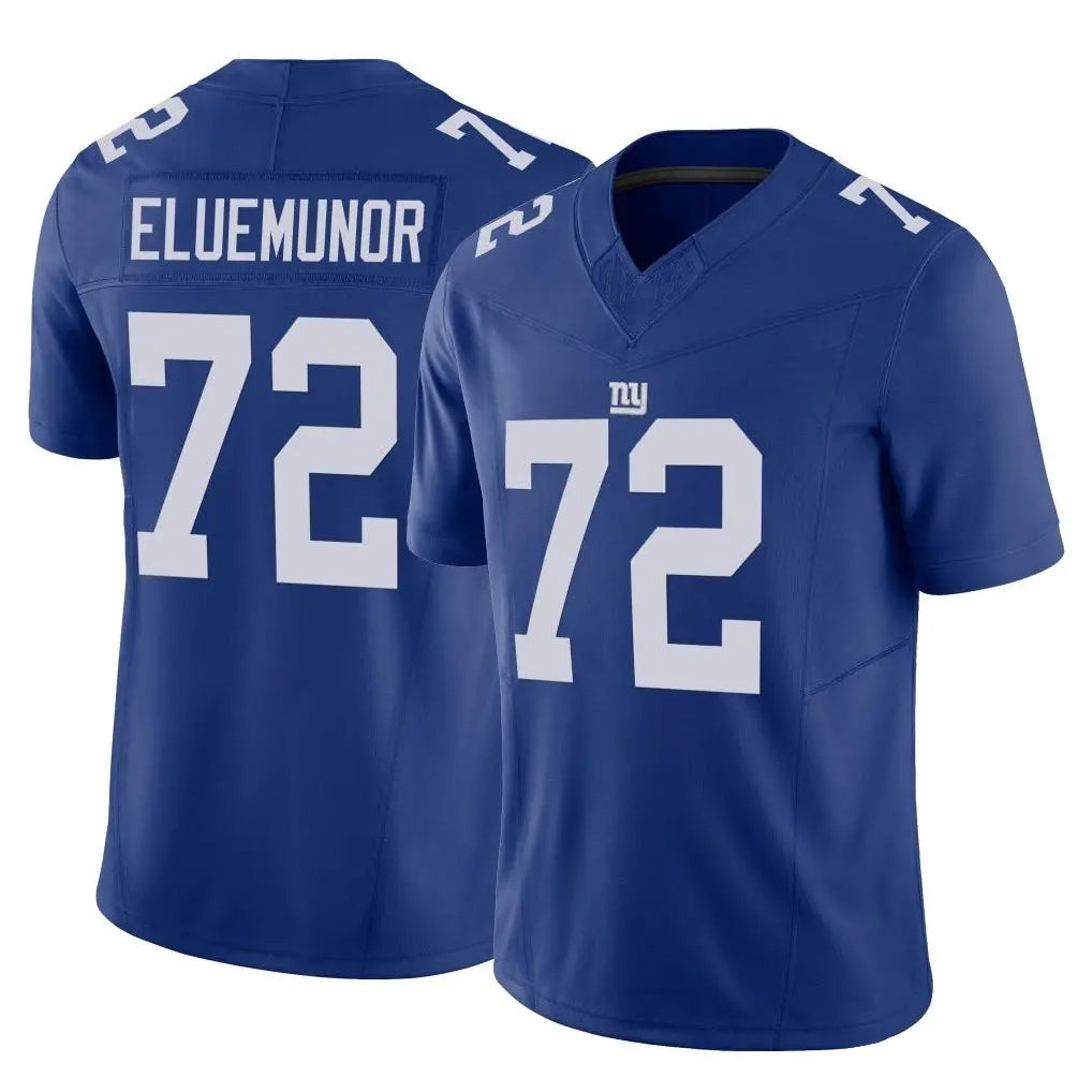 NY.Giants #72 Jermaine Eluemunor Player Royal Limited Vapor F.U.S.E. Home Game STECN Stitched Jerseys