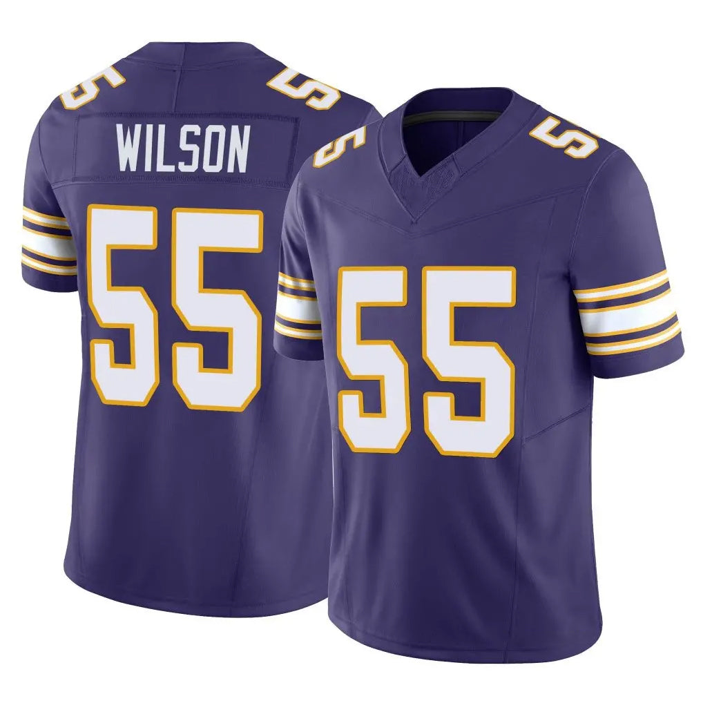 M.Vikings #55 Eric Wilson Player Purple Limited Classic Vapor F.U.S.E. Home Game STECN Stitched Jerseys
