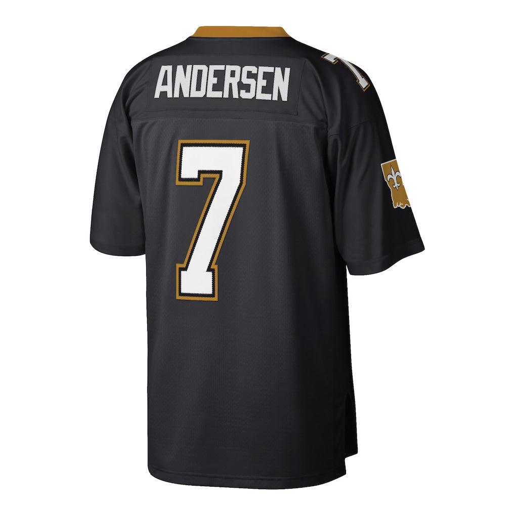 STECN NO.Saints #7 Morten Andersen Mitchell & Ness Black Retired Player Legacy Replica Jersey