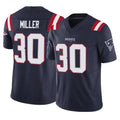 NE.Patriots #30 Jam Miller Player Navy Limited Vapor F.U.S.E. Home Game STECN Stitched Jerseys