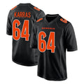 C.Bengals #64 Ted Karras Player Black Fashion Game STECN Stitched Jerseys