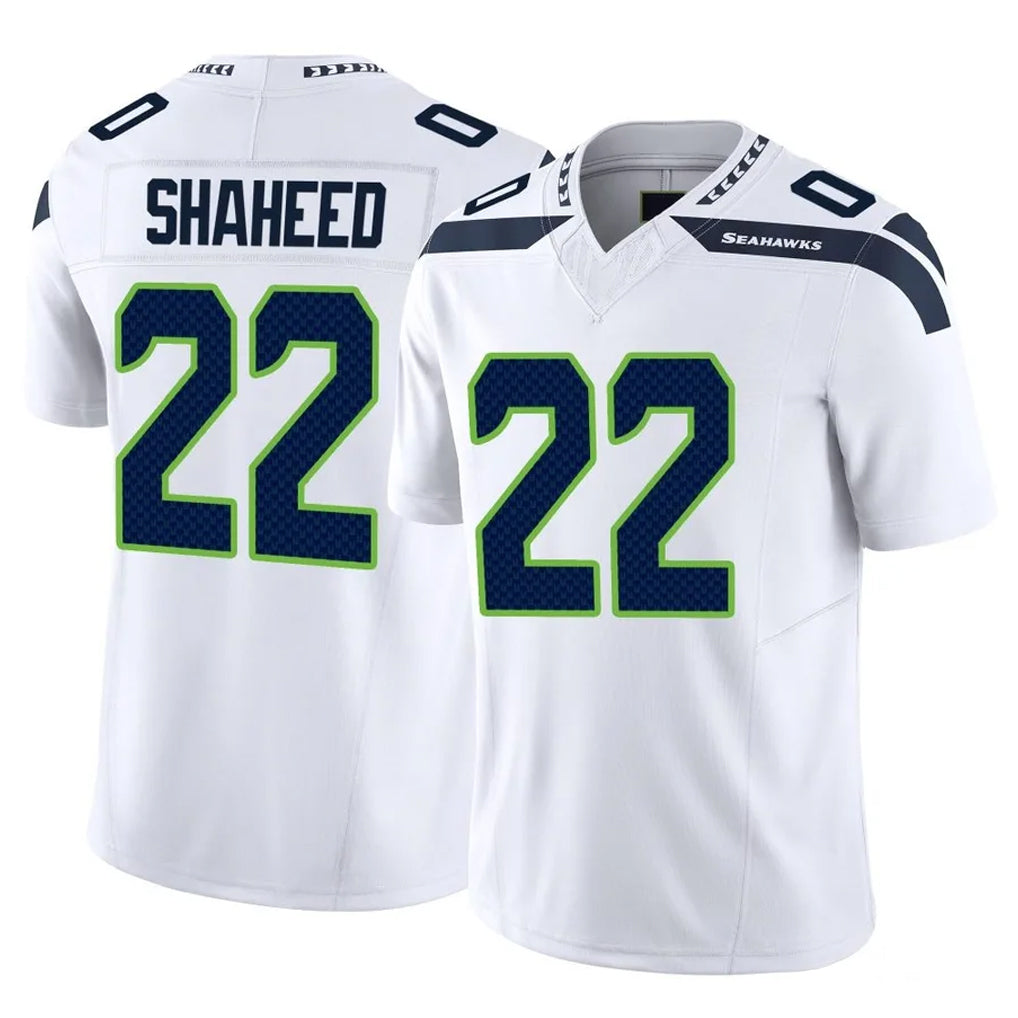 S.Seahawks #22 Rashid Shaheed Player White Limited Vapor F.U.S.E. Home Game STECN Stitched Jerseys