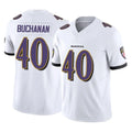B.Ravens #40 Teddye Buchanan Player White Vapor F.U.S.E. Limited Home Game STECN Stitched Jerseys