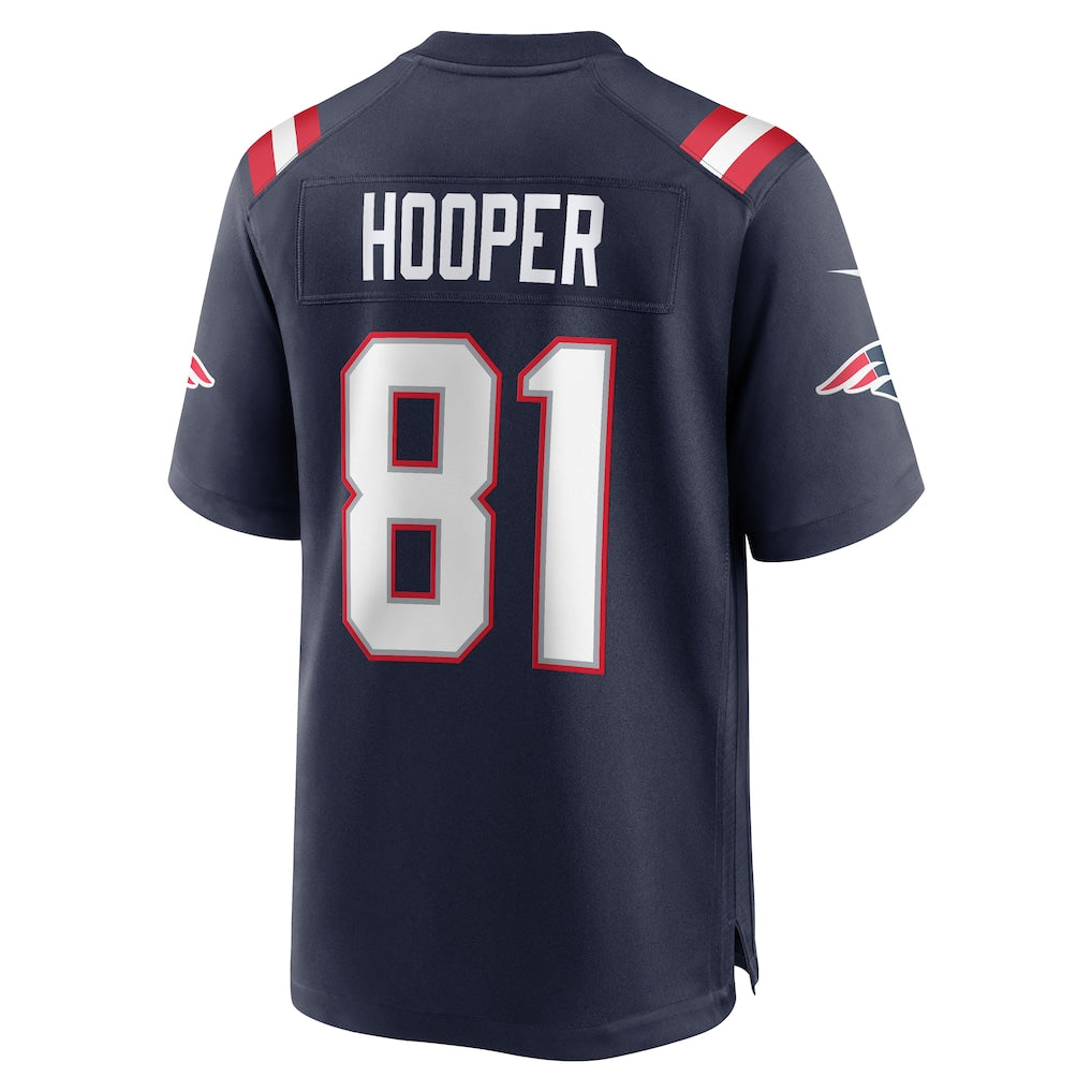 STECN NE.Patriots #81 Austin Hooper Navy Game Jersey