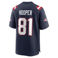 STECN NE.Patriots #81 Austin Hooper Navy Game Jersey