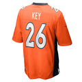 STECN D.Broncos #26 Devon Key Orange player Game Jersey
