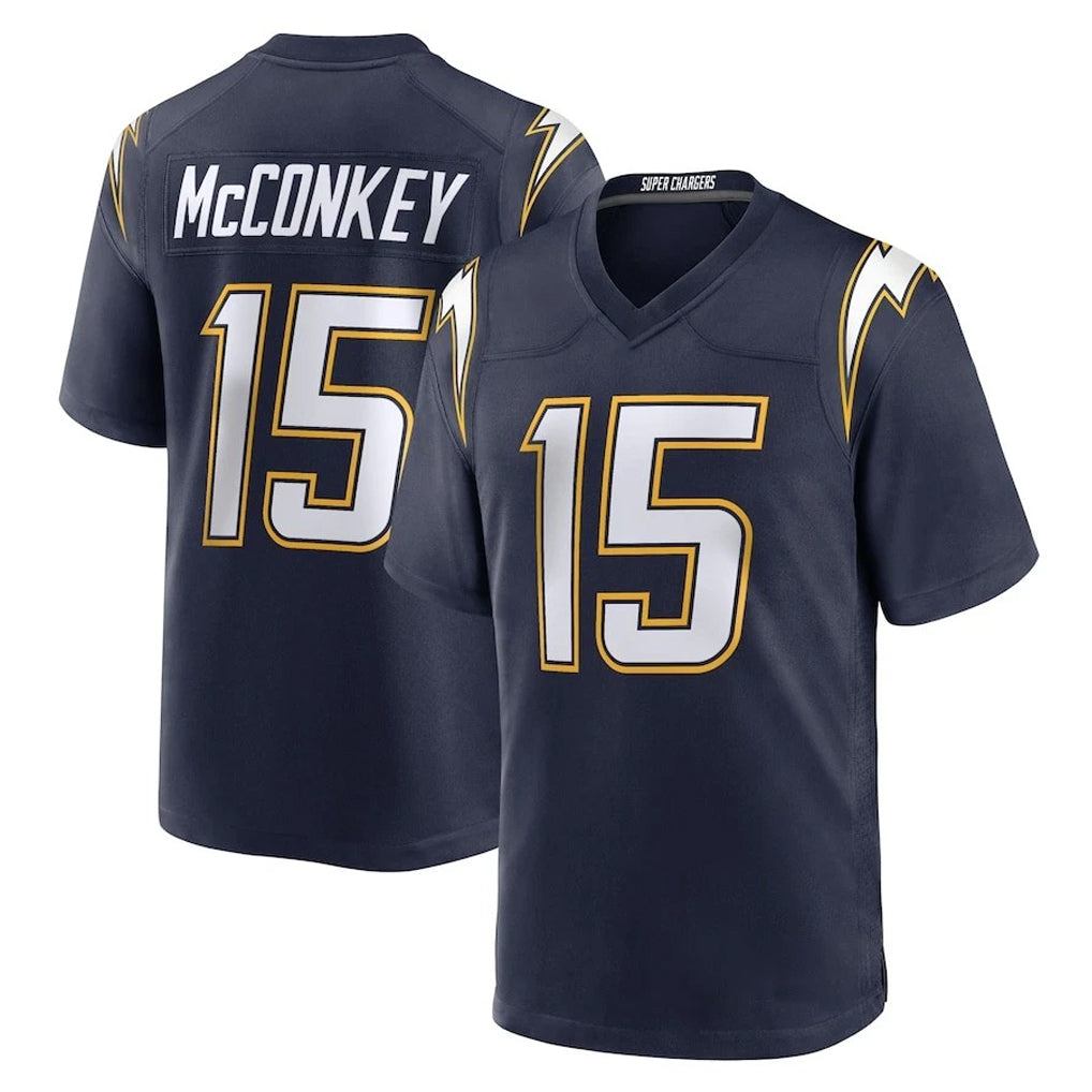 LA.Chargers #15 Ladd McConkey Player Navy Alternate Home Game STECN Stitched Jerseys