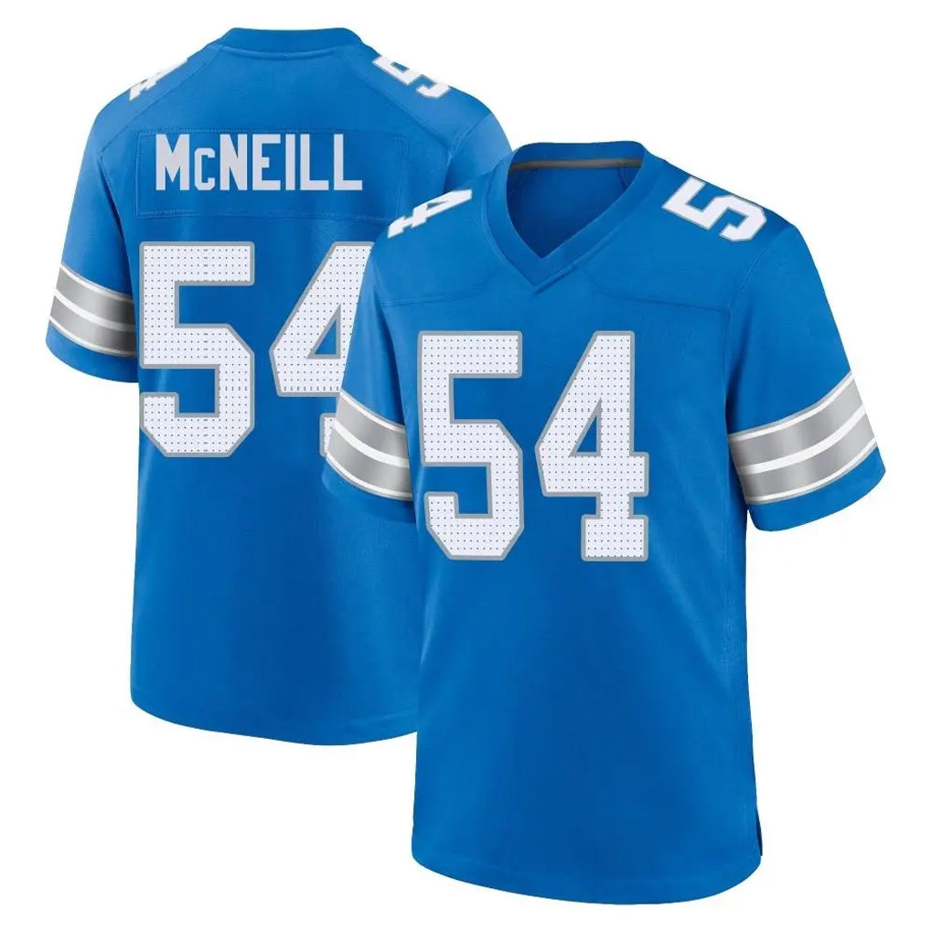 D.Lions #54 Alim McNeill Player Blue Alternate Home Game STECN Stitched Jerseys