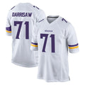 M.Vikings #71 Christian Darrisaw Player White Home Game STECN Stitched Jerseys
