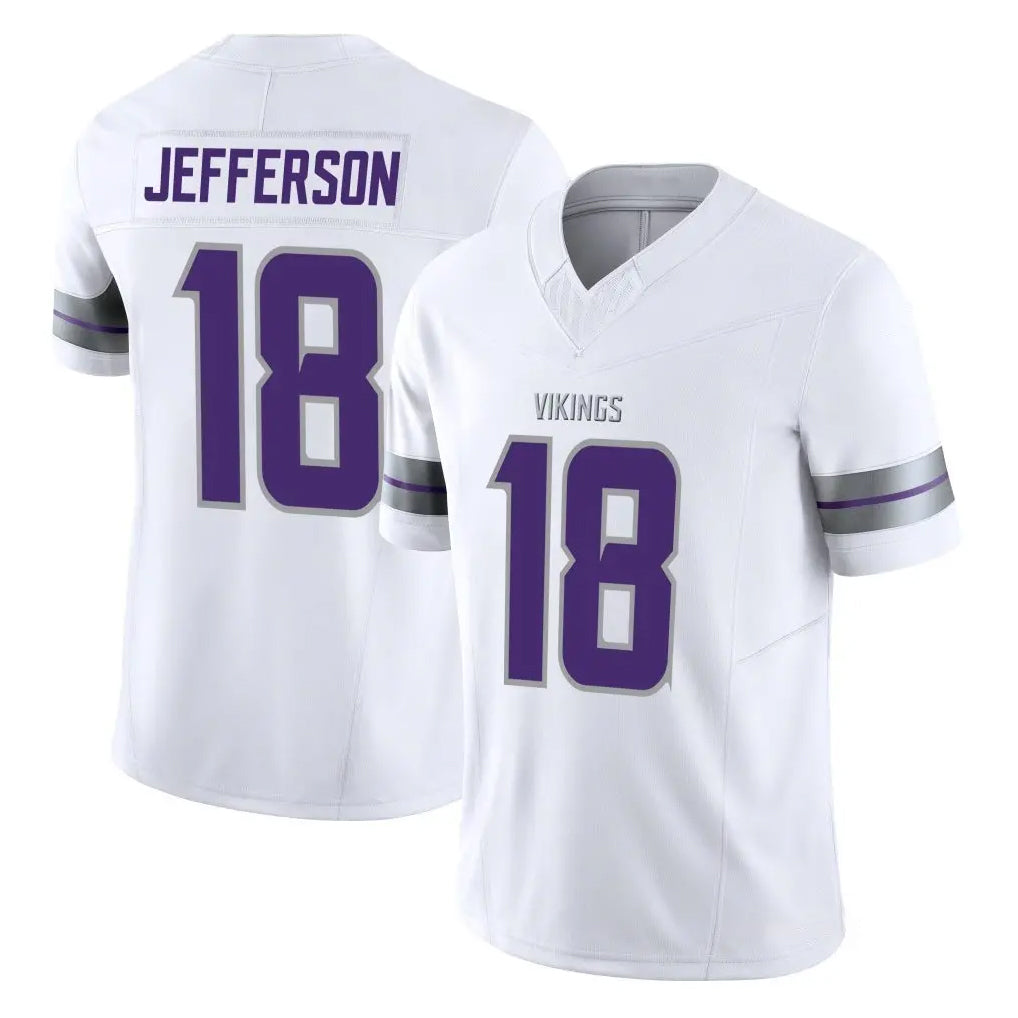 M.Vikings #18 Justin Jefferson Player White Limited Alternate Vapor F.U.S.E. Home Game STECN Stitched Jerseys