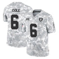 LV.Raiders #6 A.J. Cole Player Arctic Camo Salute To Service Limited Game STECN Stitched Jerseys