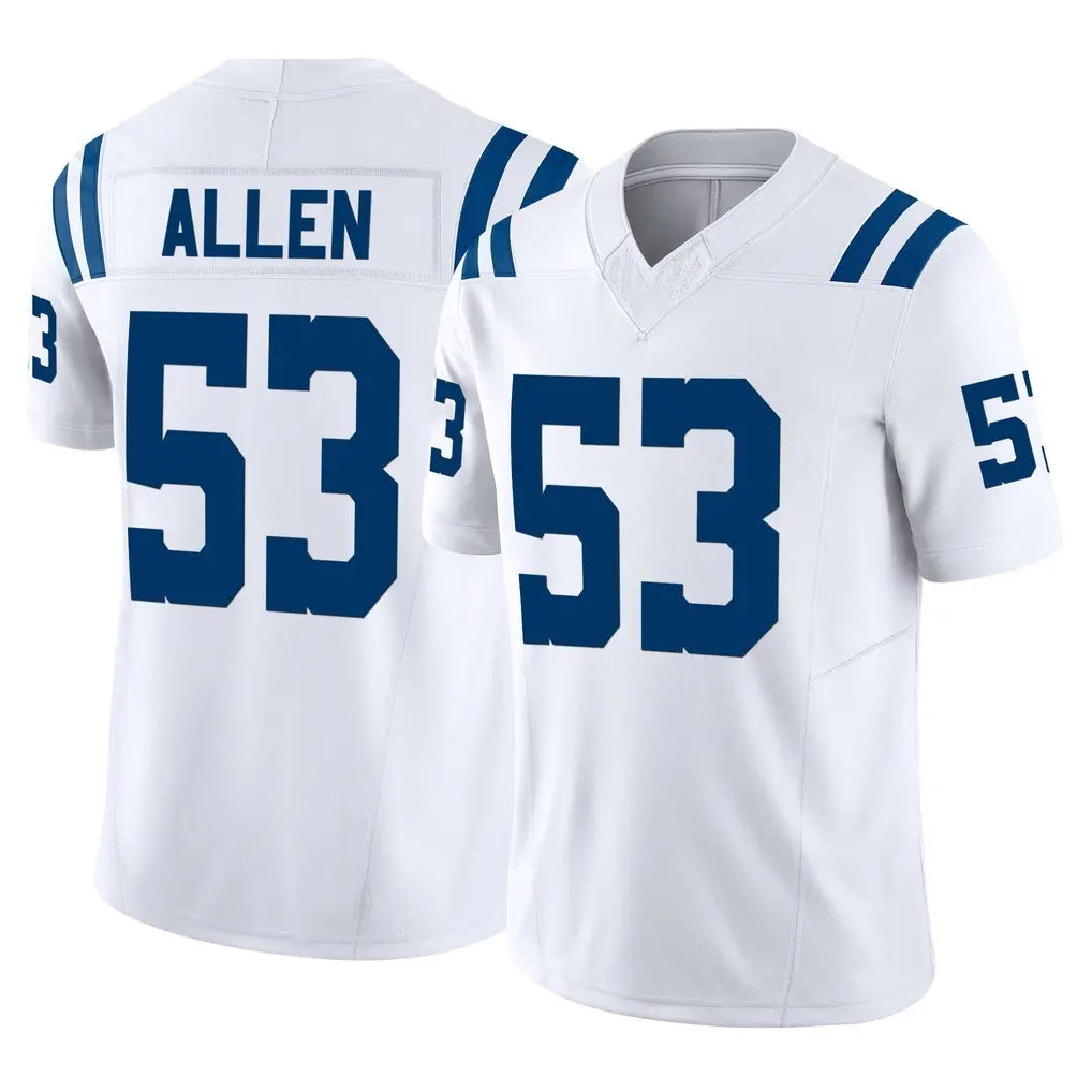 IN.Colts #53 CJ Allen Player White Limited Vapor F.U.S.E. Home Game STECN Stitched Jerseys
