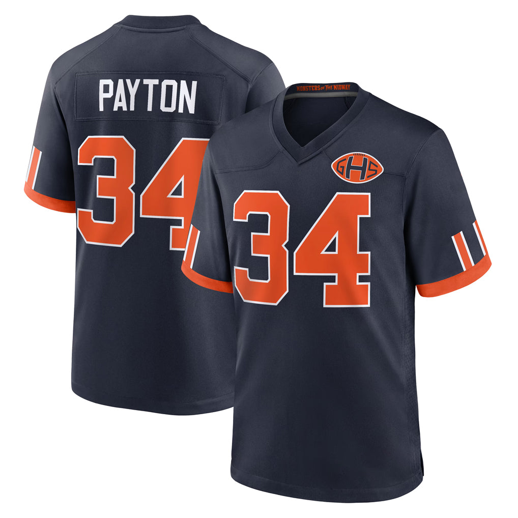 C.Bears #34 Walter Payton Player Navy 2026 Rivalries Collection Home Game STECN Stitched Jerseys