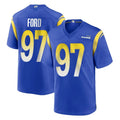 LA.Rams #97 Poona Ford Player Royal Home Game STECN Stitched Jerseys
