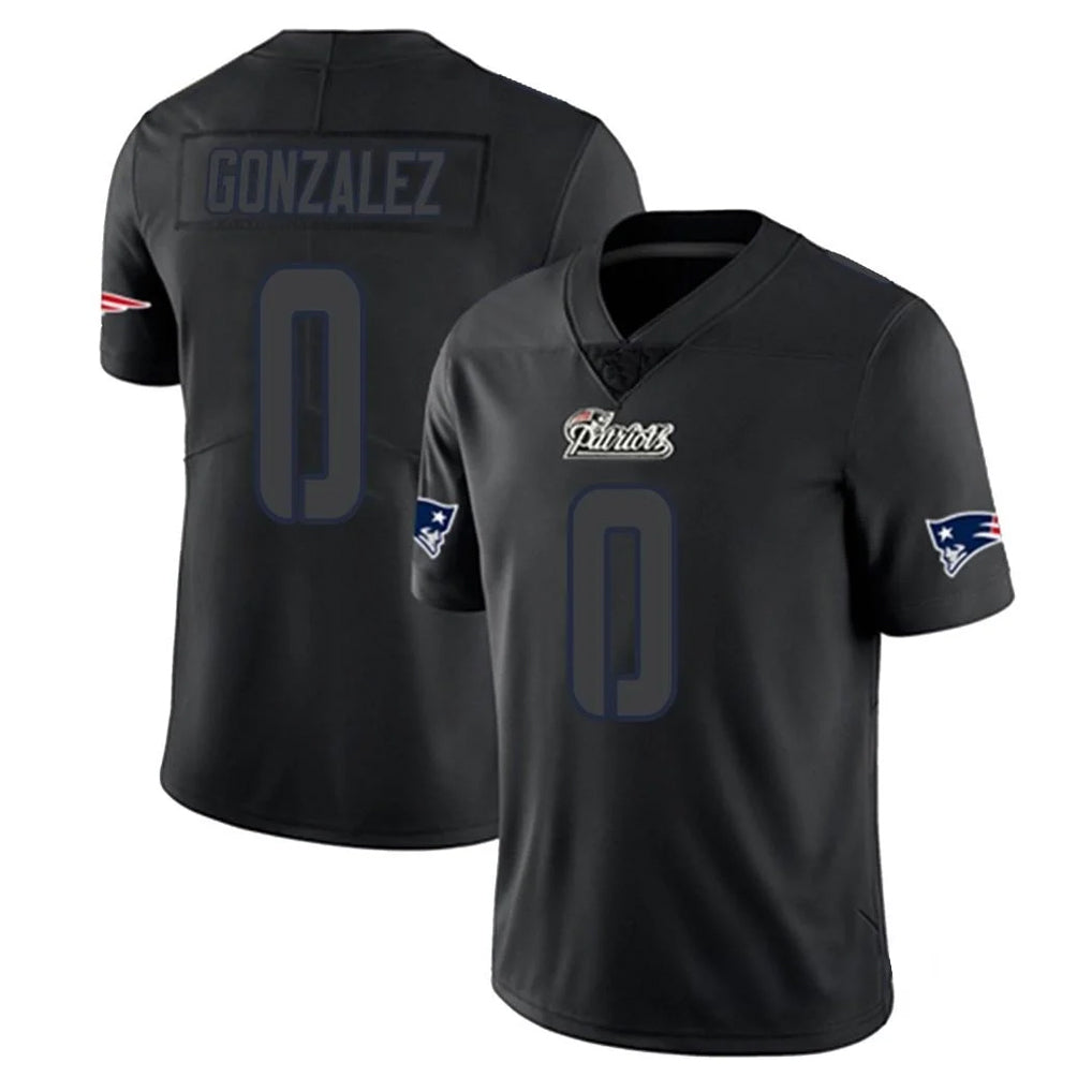 NE.Patriots #0 Christian Gonzalez Player Black Impact LImited Home Game STECN Stitched Jerseys