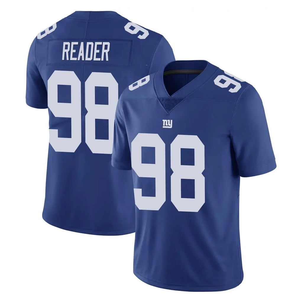 NY.Giants #98 DJ Reader Player Royal Limited Vapor Untouchable Home Game STECN Stitched Jerseys
