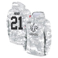 NO.Saints #21 Justin Reid Player Arctic Camo Salute to Service Pullover Hoodies Limited Game STECN Stitched Jerseys