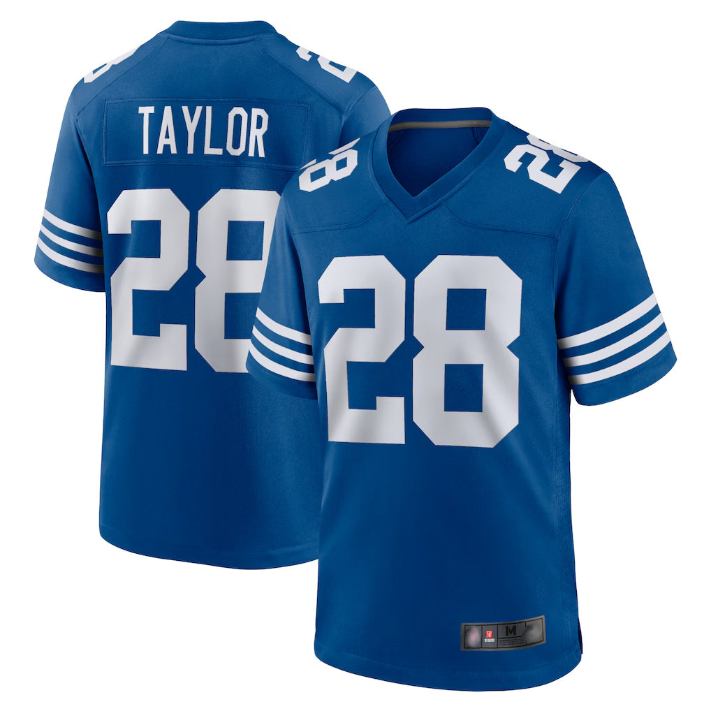 IN.Colts #28 Jonathan Taylor Player Royal Limited Home Game STECN Stitched Jerseys