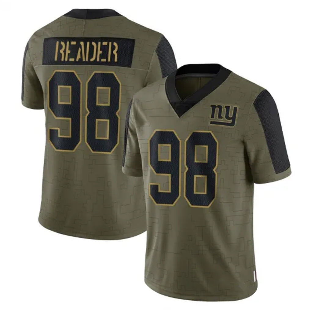 NY.Giants #98 DJ Reader Player Olive Salute To Service Limited Game STECN Stitched Jerseys