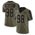 NY.Giants #98 DJ Reader Player Olive Salute To Service Limited Game STECN Stitched Jerseys