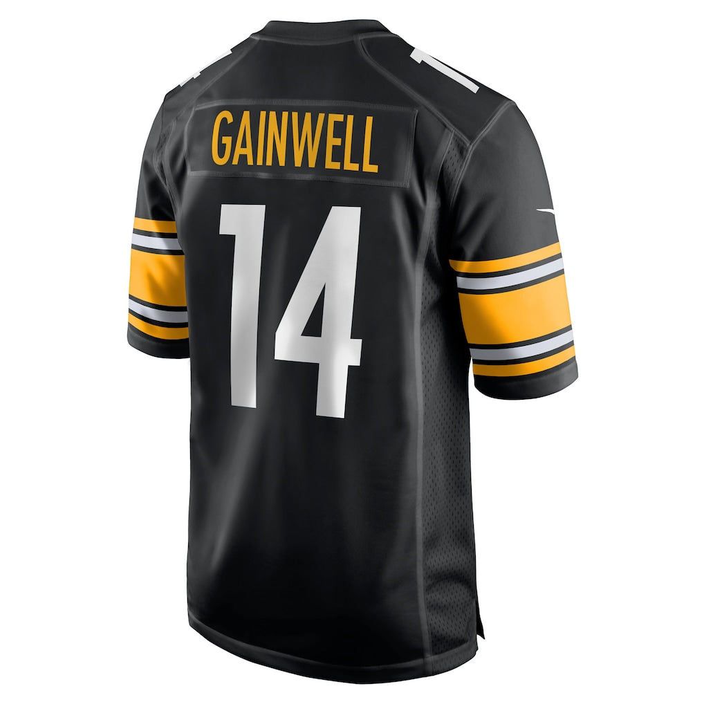 STECN P.Steelers #14 Kenneth Gainwell Black Team Game Jersey