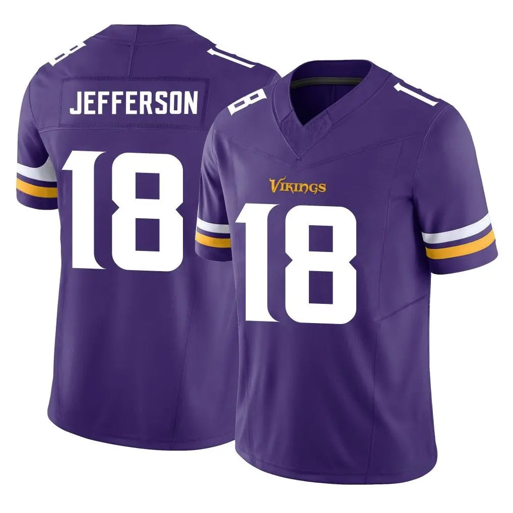 M.Vikings #18 Justin Jefferson Player Purple Limited Vapor F.U.S.E. Home Game STECN Stitched Jerseys