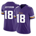 M.Vikings #18 Justin Jefferson Player Purple Limited Vapor F.U.S.E. Home Game STECN Stitched Jerseys